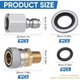 thumbnail image 2 of Air Rifle Accessories Coupler Fittings – 1/8 Inch BSP Pneumatic Connector for PCP Air Rifle Charging – Stainless Steel Quick Connect Adapter for Paintball Guns & Pneumatic Equipment, 2 of 5