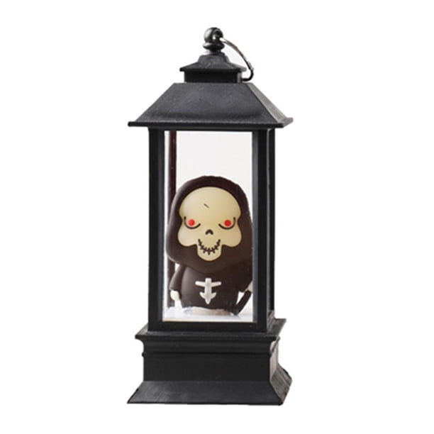 Decoración de Halloween YONGSHENG luz de viento LED linterna colgante búho Esqueleto de calabaza vintage