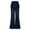 *Dark Blue, variant on ClodeEU Women's Flare Wide Leg Jean Pant With Pockets,High Waist Elastic Waist Stretch Denim Pant Dark Blue,Womens Plus XXL