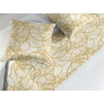 thumbnail image 2 of Abstract Bed Runner Set, Circular Chain Design Dimensional Print of Swirly Waves Background, Decorative Bedding Scarf & 2 Pillow Shams for Hotels Homes, King, Champagne and Earth Yellow, by Ambesonne, 2 of 3