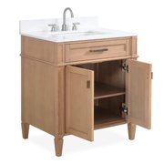 Tennant Brand 30 Light Oak Bathroom Vanity with White Quartz Top