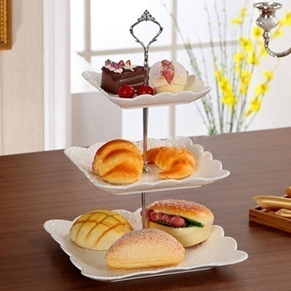2/3 Tier Mini Cake Plate Rod Stand Handle Fittings Hardware Dessert Fruit Server 