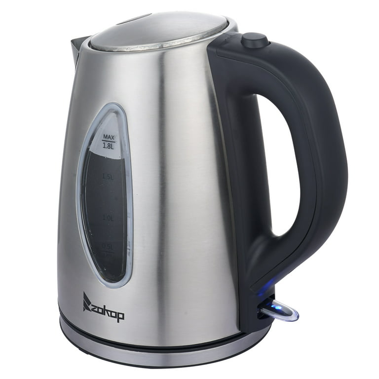 Water Kettle, 1.8L Electric Kettle to Boil Water, SEGMART Electric Tea  Kettle with Auto Shutoff, Stainless Steel Electric Tea Kettle with Water  Window, Hot Water Pot for Tea/Coffee, Silver, H1610 