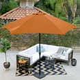 thumbnail image 6 of Astella 11 ft shade essentials market crank-open tilt patio umbrella in polyester tuscan, 6 of 10