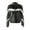 Black-A, variant on Kids Girls Metallic lightweight Zip-Up Bomber Jacket,Sizes 6-16 Pink 8