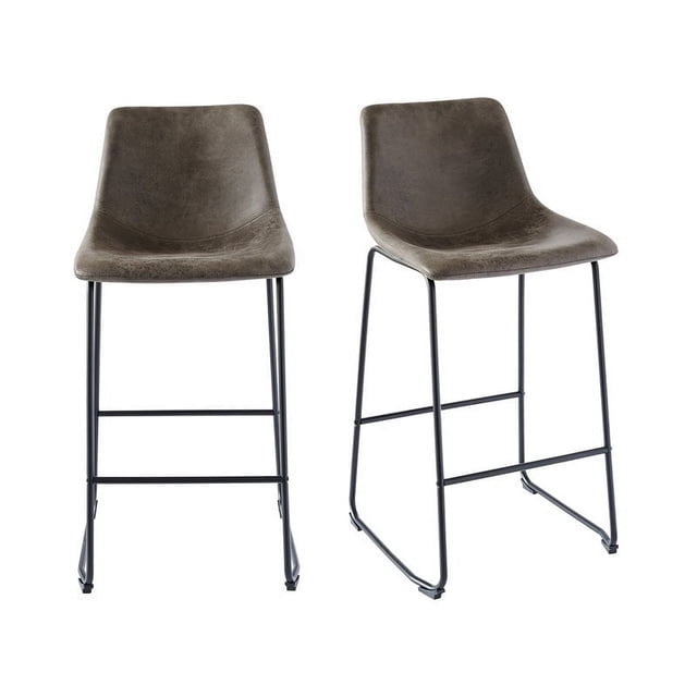 Picket House Furnishings Collins Metal Bar Stool Set in Brown