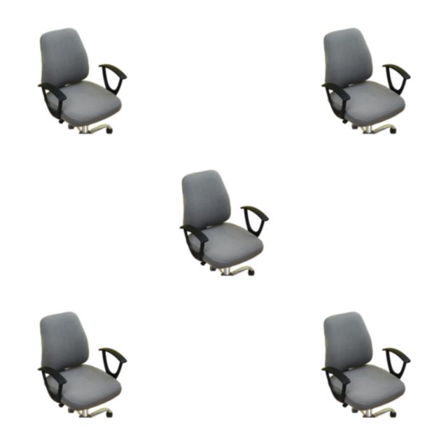 Transemion 1/2/3/5 2pcs/set Office Chair Cover For Professional And Polished Look Dustproof gray 5PCS