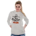 thumbnail image 4 of This Girl Digs Bacon Funny Meat Lover Women's Long Sleeve T Shirt Brisco Brands X, 4 of 6