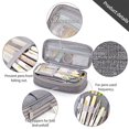 thumbnail image 3 of Canvas Pencil Cases,Pencil Case Big Capacity Pencil Pouch Storage Bag,Gray, 3 of 5