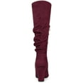 thumbnail image 2 of BLISSFUL STEP Valentine's Women's Boots Pointed Toe Block Heel Knee High Boots Burgundy 9.5, 2 of 7