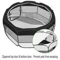 thumbnail image 5 of 45" Portable Foldable Pet Playpen Fence with 8 Panels, 600D Oxford Cloth & Mesh, Black, 5 of 11