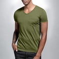 thumbnail image 2 of Diufon Mens Shirts Summer Casual Short Sleeve V Neck Tops Big and Tall Athletic Gym Basic Tee Shirt with Pocket, 2 of 12
