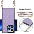 thumbnail image 4 of SaniMore for iPhone 14 Pro Magnetic Fragrant Case Support Wireless Charging, Premium PU Leather Cover Built-in Detachable Lanyard 360° All-Inclusive Shockproof Protective Shell, Purple, 4 of 8