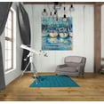 thumbnail image 3 of Epic Graffiti "Morning Dock" by Jeanette Vertentes, Canvas Wall Art, 26"x30", 3 of 3