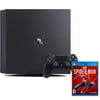 PlayStation 4 Pro 1TB Console + Spider Man PlayStation 4 - Black wireless controller included - Black PS4 console - 8GB RAM - 1 TB HD - PS4 Pro outputs enhanced HD resolution - Dynamic 4K gaming
