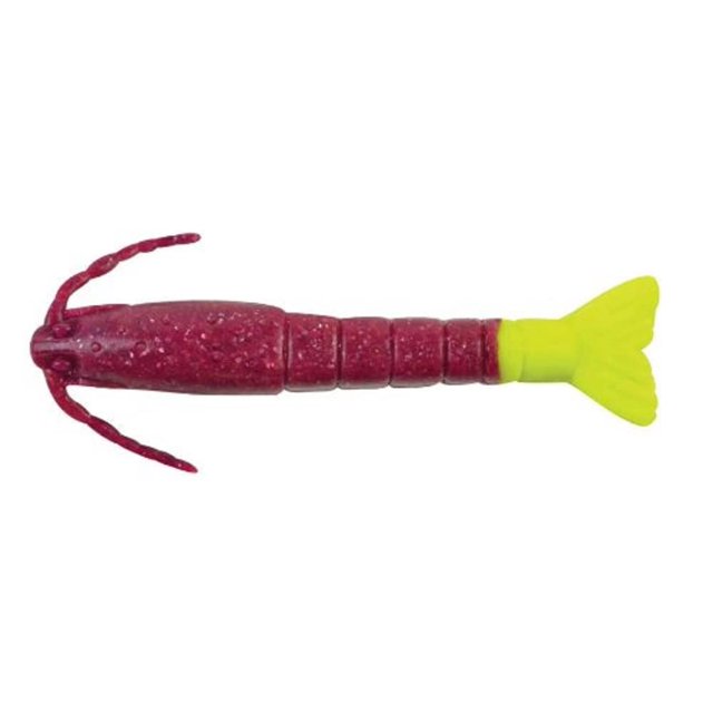 ¡Cebo Berkley Gulp! Camarones, 3 pulgadas (36 unidades), color morado cajún o chartreuse