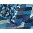 thumbnail image 4 of Ambesonne Colorful Quilted Bedspread Set 3 Pcs, Blue Toned Hexagons, Queen Size, Multicolor, 4 of 5