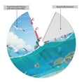 thumbnail image 4 of Kll 30" Christmas Tree Skirt Lighthouse Sea Port Xmas Tree Skirts Mat For New Year Xmas Holiday Party Indoor Outdoor Home Decoration, 4 of 9