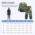thumbnail image 4 of Naloa Emerald Color Gold Marble Men’s Pajamas Set - Long Sleeve Button Down Sleep Shirt and Pajama Bottoms Sleepwear Set-Medium, 4 of 7