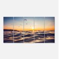 thumbnail image 2 of Eaux de Mer Teintées Orange au Lever du Soleil - Impression Photo sur Toile de Plage, 2 of 3