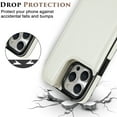 thumbnail image 4 of Allytech 2 in 1 Detachable Wallet Case for iPhone 13 Pro Max with Card Holder, [Large Capacity] PU Leather Magnetic Snap Kickstand Case Support Wireless Charging, Shockproof Anti-Drop Case, White, 4 of 9