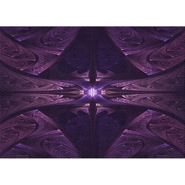 Ahgly Tapis Rectangulaire Lavable en Machine Intérieur Transitionnel Violet Profond, 2 Pieds x 5 Pieds