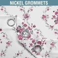 thumbnail image 7 of 2 Panels Pink Floral Grommet Curtains, 52x84 Inch Vintage Rose Print Light Filtering Window Drapes for Home Decor, 7 of 7