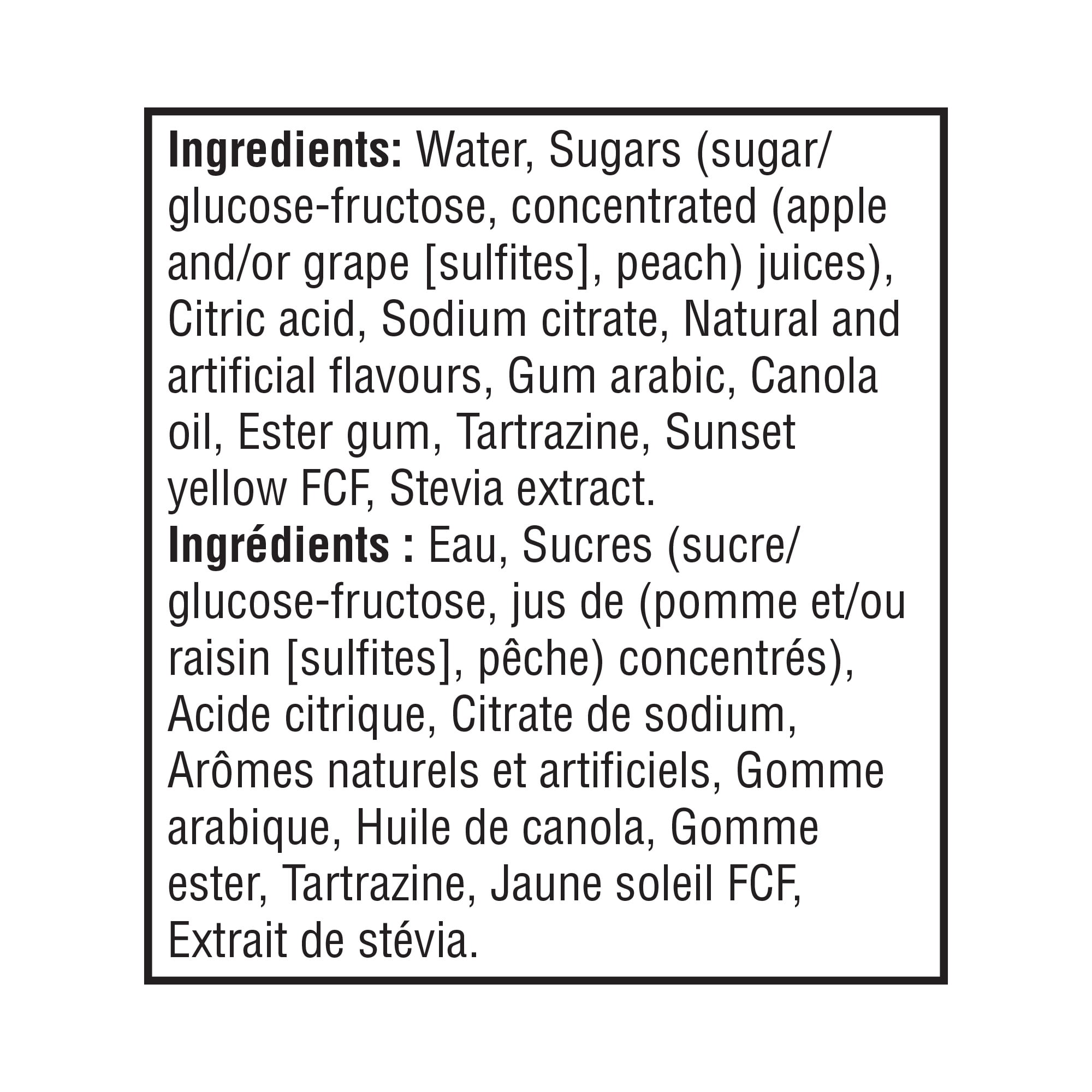 Fruité Pêche, boisson 200mL BOISSON PECHE FRUITE 24X200ML