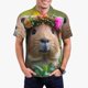 thumbnail image 1 of Fotbe Flower Crown Guinea Pig Camiseta Polo de Golf para Hombre con Estampado – Camisa Deportiva Transpirable con Cuello Abotonado-Large, 1 of 6