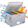 thumbnail image 1 of Pack Pink Collapsible Fireproof & Water- File Storage Box with Lock  Zipper Closure  Holds Up to Pounds  Ideal for Home Office & Document Organization, 1 of 6