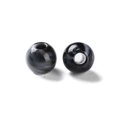 thumbnail image 2 of Opaque Acrylic Beads Two Tone Round Black 6mm Hole: 1.9mm 4166pcs/500g, 2 of 3