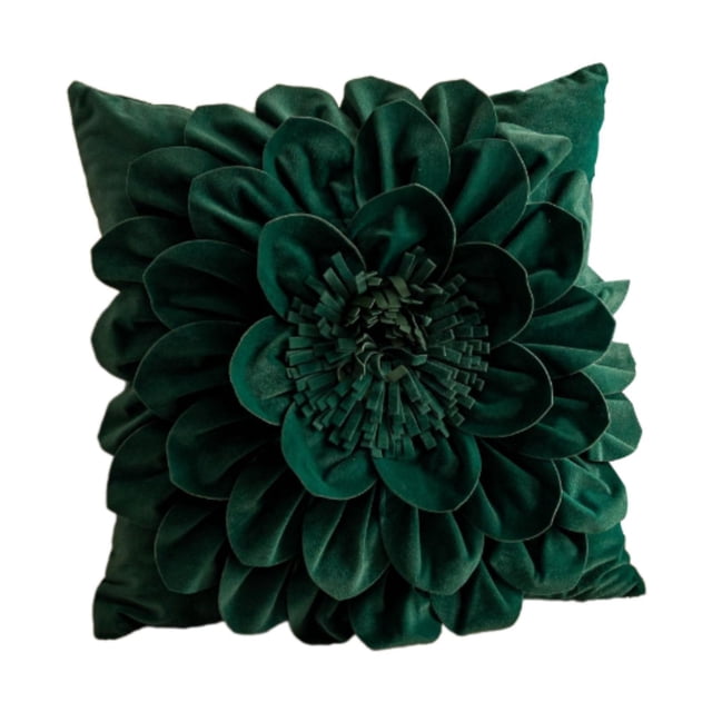 Funda de almohada con diseño de flores en 3D, funda de almohada navideña, funda de almohada de flores suaves de estilo lujoso para decoración, hogar