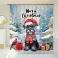 thumbnail image 3 of Merry Christmas Schnauzer Enjoys Woofmas Winter Xmas Holiday Shower Curtain Miniature Schnauzer Dog Lover Waterproof Bathroom Bathtub Curtain - 02022, 3 of 5