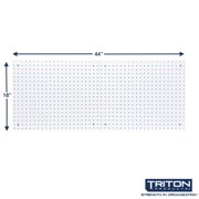 Triton Products 018-15 White Polypropylene Pegboards with Mounting Hardware