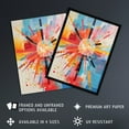 thumbnail image 2 of Morning Sun Colourful Abstract Geometric Artwork Framed Wall Art Print A4, 2 of 5