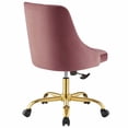 thumbnail image 5 of Modway Distinct Tufted Swivel Performance Velvet Office Chair in Gold Dusty Rose, 5 of 9