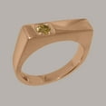 thumbnail image 2 of LBG British Made 9k Rose Gold Real Genuine Peridot Mens Band Ring - 33 size options - Size 5.75, 2 of 6