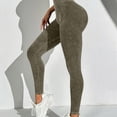 thumbnail image 4 of VBVC Women's High Waist Seamless Leggings,Tummy Control Stretch Yoga Pants For Women,Ladies Butt Lifting Workout Trousers,Army Green,S-L, 4 of 8