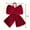 Red, variant on Burgundy Velvet Bow Christmas Tree Door Ornament Wall Decoration with Natural Berries and Pinecones for Festive Holiday Interior Decor