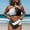 Black, variant on MRULIC tankini bathing suits for women Two Piece BIkini Swimsuits For Women Patchwork Top With High Waist Bottoms Bathing Suits Black + S