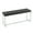 Black with Silver Frame, variant on Lara Bench Grey - Modern Style Bench Featuring Comfortable Leatherette Seat & Elegant Silver Chrome Frame Legs (W39"xD12"xH18")