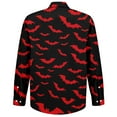 thumbnail image 6 of JGNGSHN Big and Tall Shirts for Men Long Sleeve Funny Spooky Season Bat Graphic Shirt Fashion Casual Tees Blouses Fall Clothes, 6 of 7