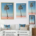 thumbnail image 4 of Designart "Blue And Pink Palm Tree In The Sea Breeze" Coastal Wall Decor, 4 of 7