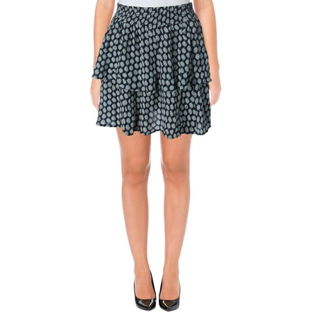 Scotch & Soda Womens Ruffled Printed Tiered Skirt