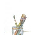 thumbnail image 2 of Segal, Alan 12x14 Gold Ornate Wood Framed with Double Matting Museum Art Print Titled - Brushes, 2 of 4