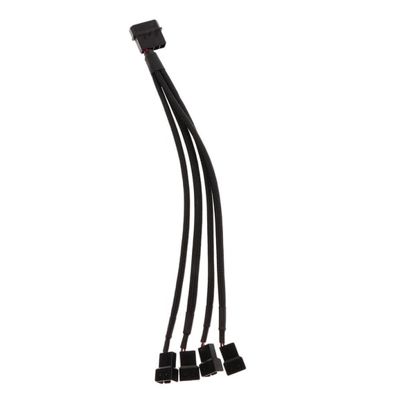 Fan Splitter four pin to 3 Pin Converter Power Cables 270mm for PC Coomputer Case (Pack of 1)