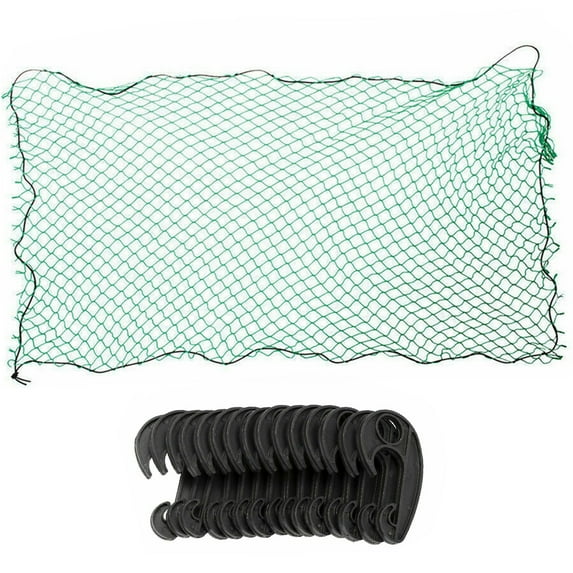 BrowQuartz Trailer Cargo Net 35mm Square Mesh SUV Pickup Truck Organizer Netting Cover with Hooks Anti-Sliding Accessories Kit Travel RV 2x3 Meters