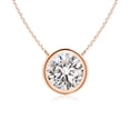 thumbnail image 1 of Angara Collier Diamant Naturel - Collier Solitaire Diamant Rond 1 ct en Or Rose 14K pour Femmes, 1 of 10