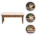 thumbnail image 3 of HLONK Mini House End Table Model Wooden Unpatterned Table Decor Mini Table Model, 3 of 3