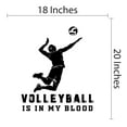thumbnail image 4 of Sports Wall Decals for Boys Bedroom - Volleyball Back Row Attack Player DIY & Creativity Boy Girl Bedroom Wall Sticker - Size: 18 In x 20 In, 4 of 5